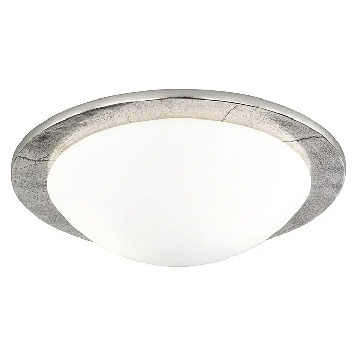 Honsel Leuchten Deckenleuchte rund Nantes - 80 W, Ø x H: 380 mm x 12 cm, Nickel, E27 - Vorderansicht