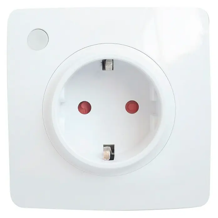 Garza Smart Home Enchufe inteligente - Blanco, 2 Polos + Toma Tierra, Plástico, Montaje en la pared