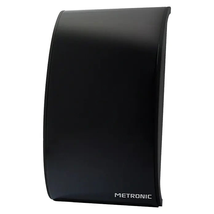 Metronic Antena para interior plana HD - Negro, L x An x Al: 3,5 x 11,8 x 20 cm, 1080i