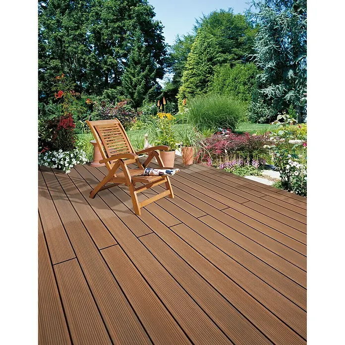b!design Tablón para terraza WPC - 300 x 13,8 x 2,25 cm, Ipe