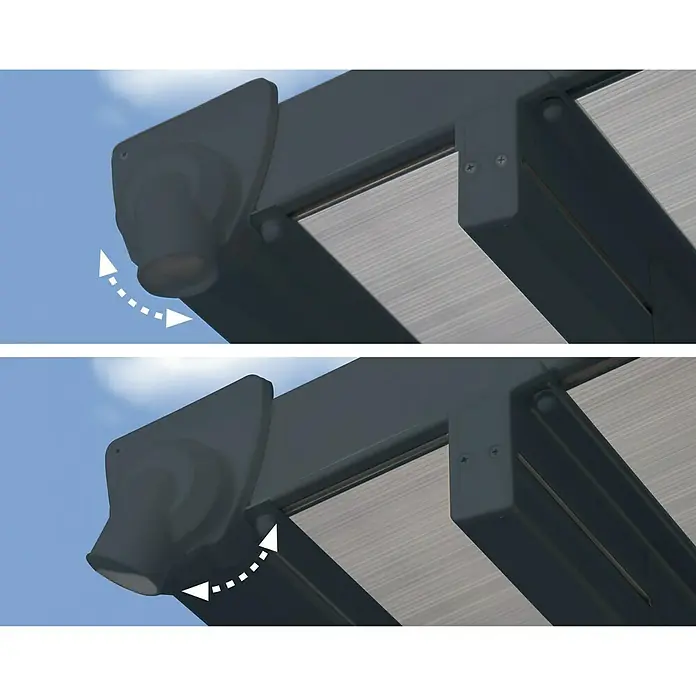 Nadstrešnica za terasu Tuscany LED - Dubina: 3 m, Š x V: 5,46 x 2,1 m, Antracit siva
