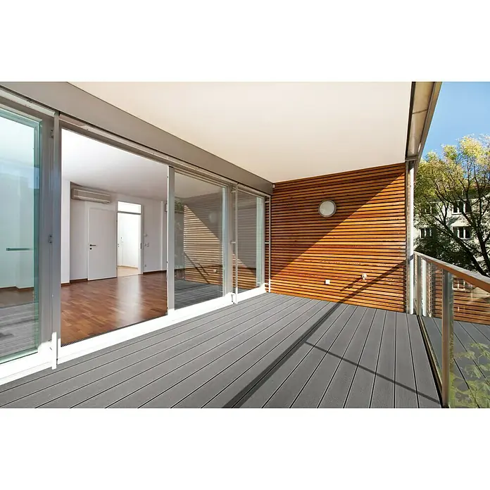 WPC-Terrassendiele Grey - Grau, 300 x 14,6 x 2,6 cm