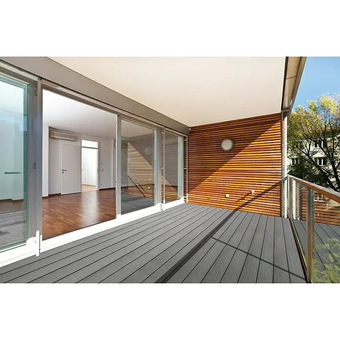 WPC-Terrassendiele Grey - Grau, 300 x 14,6 x 2,6 cm