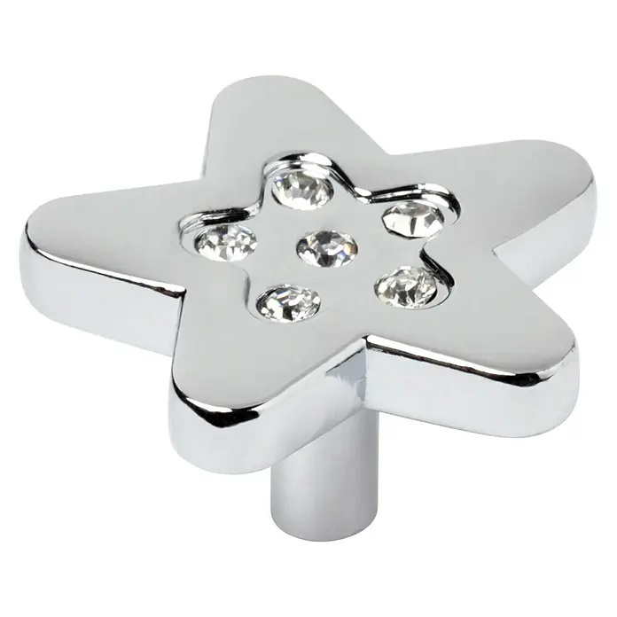 Rei Set de tiradores para muebles Estrella - L x An x Al: 37 x 37 x 21 mm, Aluminio