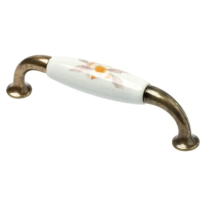 Rei Set de tiradores para muebles - L x An x Al: 110 x 32 x 18 mm, Porcelana