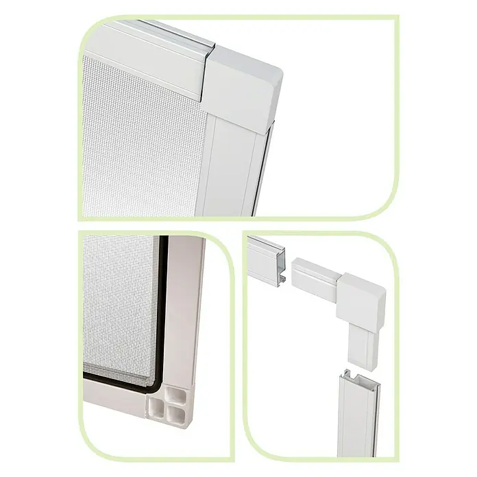 Mosquitera fija - An x Al: 100 x 100 cm, Color bastidor: Blanco