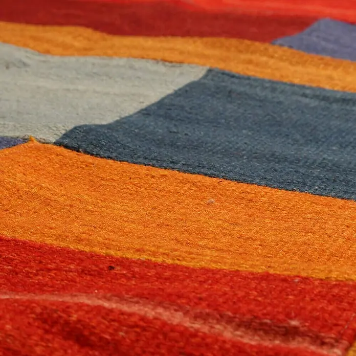Kayoom Flachgewebeteppich Intenso 335 - Multi, 150 x 80 cm, 80 % Wolle, 20 % Baumwolle - Detailaufnahme