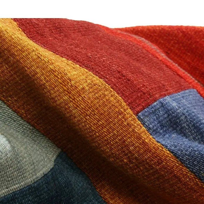 Kayoom Flachgewebeteppich Intenso 335 - Multi, 150 x 80 cm, 80 % Wolle, 20 % Baumwolle - Detailaufnahme
