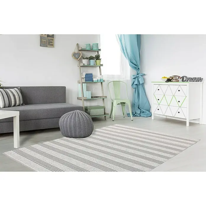 Kayoom Wollteppich Jodhpur 610 - Grau, 170 x 120 cm, 100 % Wolle - Stimmungsaufnahme