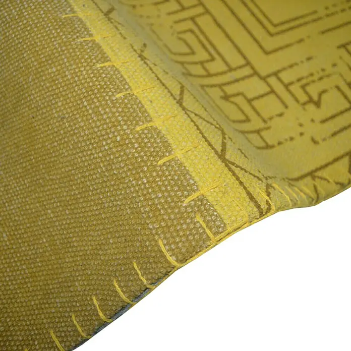 Kayoom Flachgewebeteppich Lyrical 210 - Gelb, 170 x 120 cm, 100 % Baumwolle - Detailaufnahme