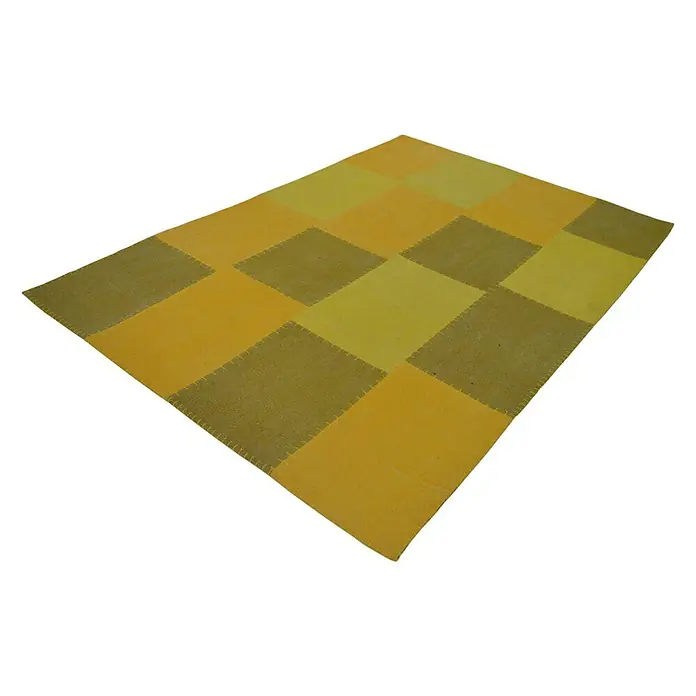 Kayoom Flachgewebeteppich Lyrical 110 - Gelb, 230 x 160 cm, 100 % Baumwolle - Linke Seitenansicht
