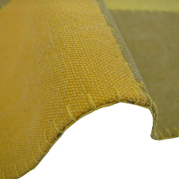Kayoom Flachgewebeteppich Lyrical 110 - Gelb, 230 x 160 cm, 100 % Baumwolle - Detailaufnahme