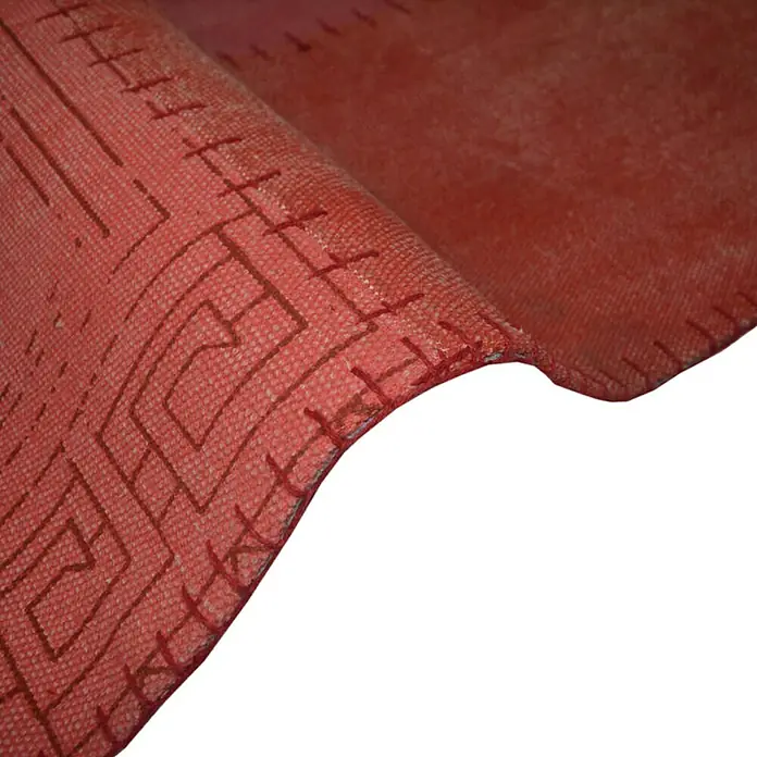 Kayoom Flachgewebeteppich Lyrical 210 - Rot, 170 x 120 cm, 100 % Baumwolle - Detailaufnahme
