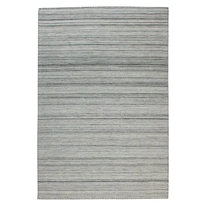 Kayoom Flachgewebeteppich Phönix - Grau, 230 x 160 cm, 75 % Wolle, 20 % Baumwolle, 5 % Polyester - Ansicht von oben