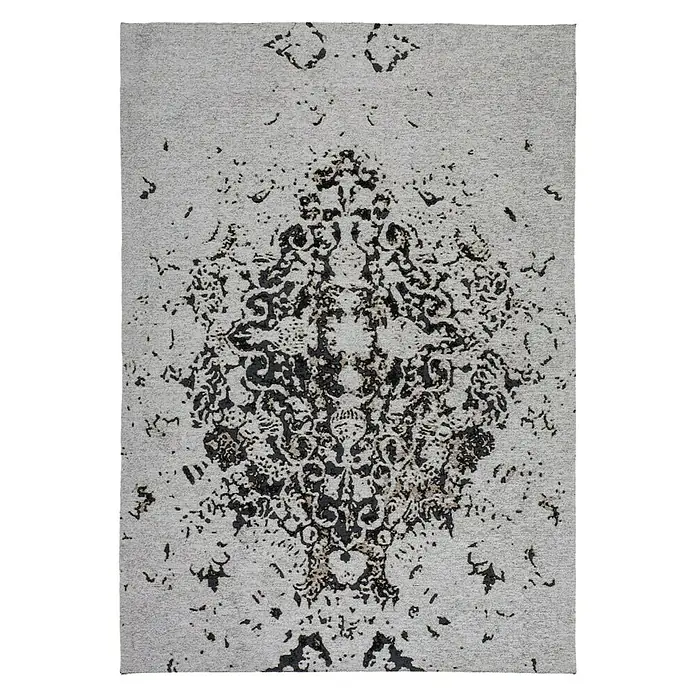 Kayoom Flachgewebeteppich Sitar - Grau/Anthrazit, 230 x 160 cm, 100 % Polyester - Ansicht von oben