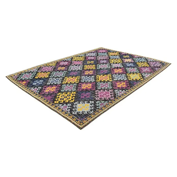 Kayoom Flachgewebeteppich Solitaire 110 - Multi, 170 x 120 cm, 100 % Baumwolle - Linke Seitenansicht