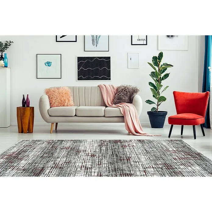 Kayoom Kurzflorteppich Vancouver - Multi, 290 x 200 cm, 100 % Polypropylen - Stimmungsaufnahme