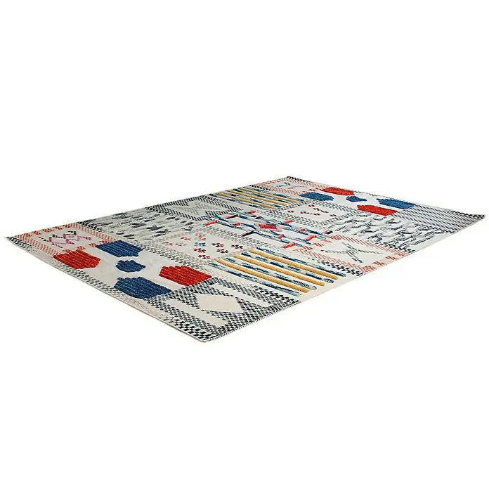 Kayoom Wollteppich Empire - Elfenbein, Multi, 170 x 120 cm, 80 % Neuseelandwolle, 20 % Baumwolle - Linke Seitenansicht