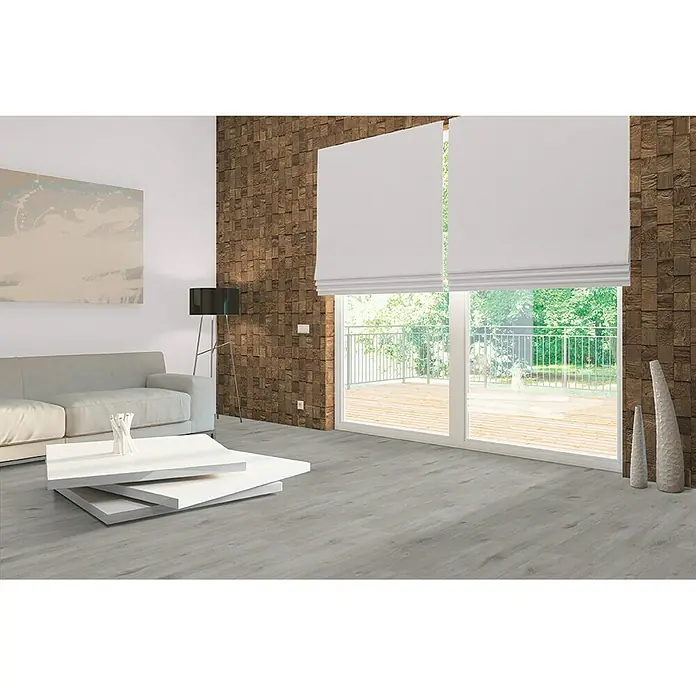 Indo Houten paneel Indo 3D Wall Classic & Cube Bail Nature - Teak, 552 x 184 x 10 mm, 10 panelen - Sfeeropname
