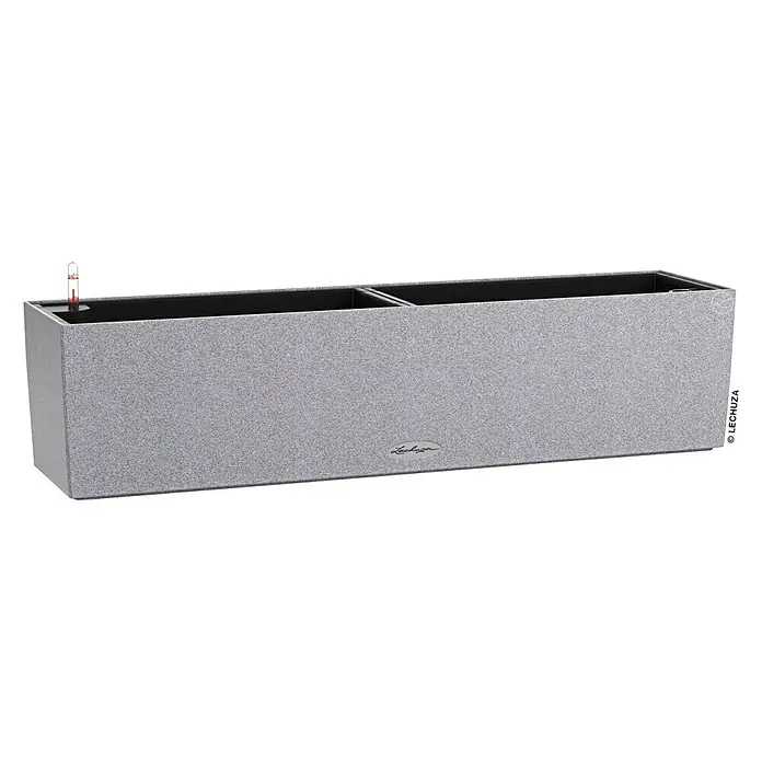 Lechuza Balconera Balkonkasten Stone - Max. Außenlänge: 79 cm, Steingrau - Vorderansicht