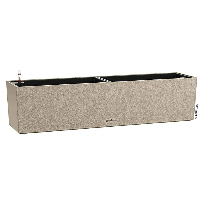 Lechuza Balconera Balkonkasten Stone - Max. Außenlänge: 79 cm, Sandbeige - Vorderansicht