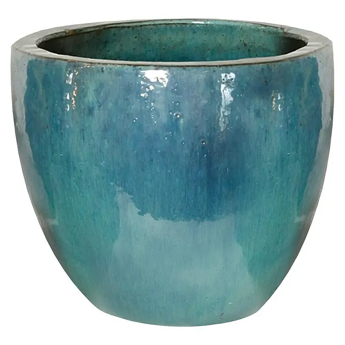 Mega Collections Pflanztopf Korsika - Außenmaß (Ø x H): 23 x 19 cm, Keramik, Grau - Vorderansicht