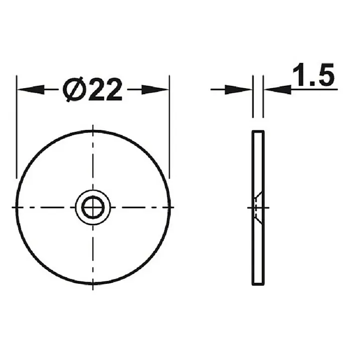 Häfele Magneetsluiting - Hechtsterkte: 3 kg, M5 - Vooraanzicht