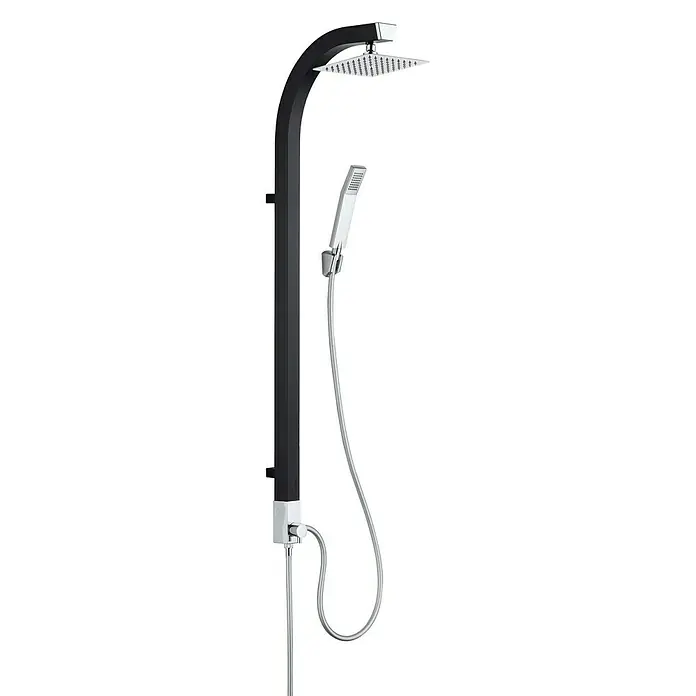 Mixomat Duschpaneel Cityline 2.0 - Höhe: 120 cm, Mit Umsteller, Chrom/Schwarz