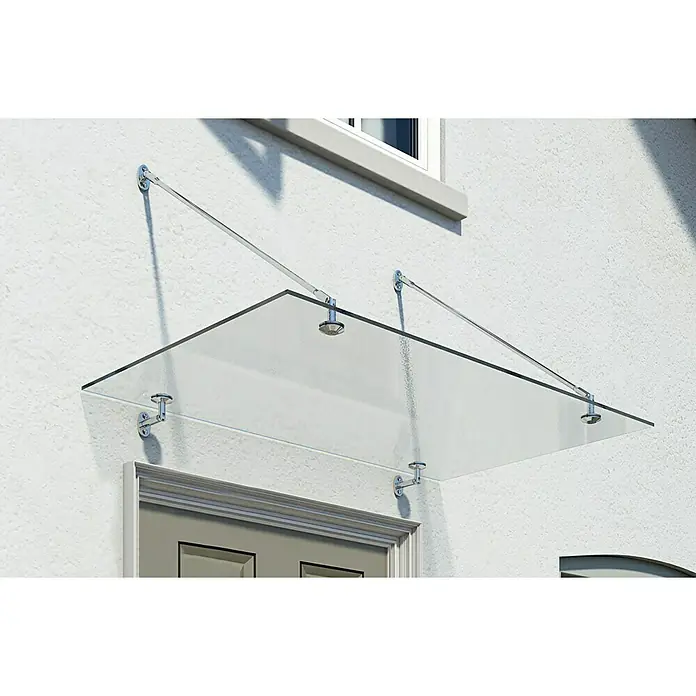 Palram – Canopia Vordach Taurus - 1.400 x 900 x 400 mm, Farbe Träger: Silber - Stimmungsaufnahme
