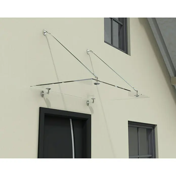 Palram – Canopia Vordach Taurus - 1.400 x 900 x 400 mm, Farbe Träger: Silber