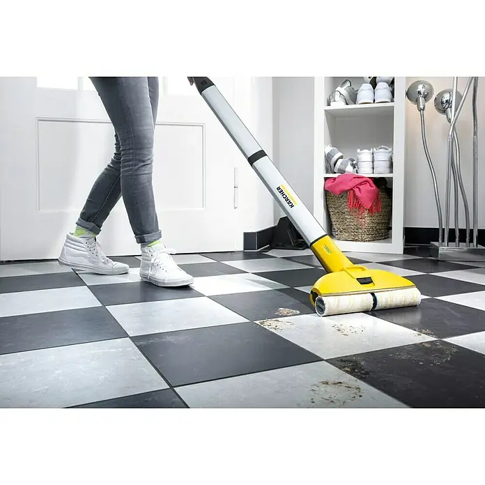 Kärcher Fregadora de suelos de batería FC 3 Cordless - Funcionamiento con batería, Rendimiento por unidad de superficie: 60 m²/carga de la batería, Anchura de trabajo: 300 mm