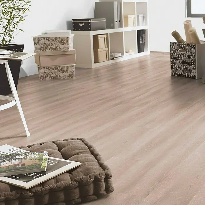 Tarkett Suelo de vinilo Starfloor click 55 Antik Oak Light Grey - 1,49 m x 24 cm x 4,5 mm, Efecto madera