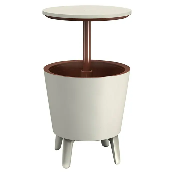 Keter Mesa de jardín Cool Bar - L x An x Al: 49,5 x 49,5 x 84,5 cm, Blanco