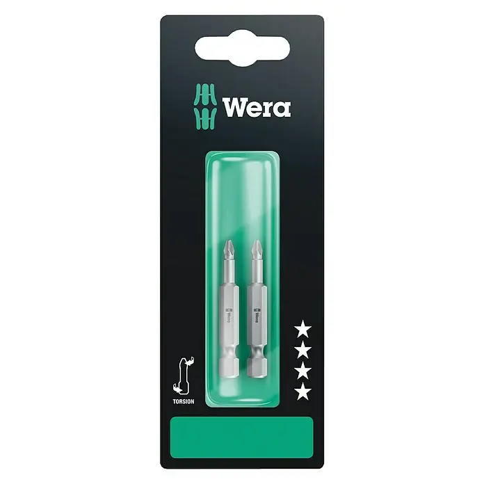 Wera Classic Bit nastavak 855/4 - PZ 1, 2 -dij. - Pogled sprijeda