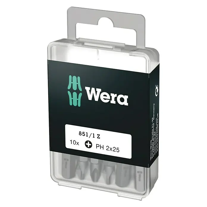 Wera Kutija s bitovima - PH 2, 10 -dij. - Pogled sprijeda
