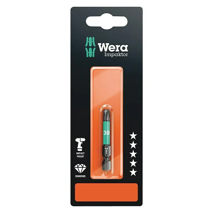 Wera Premium Plus Bit nastavak 867/4 Impaktor - TX 30, 50 mm - Pogled sprijeda