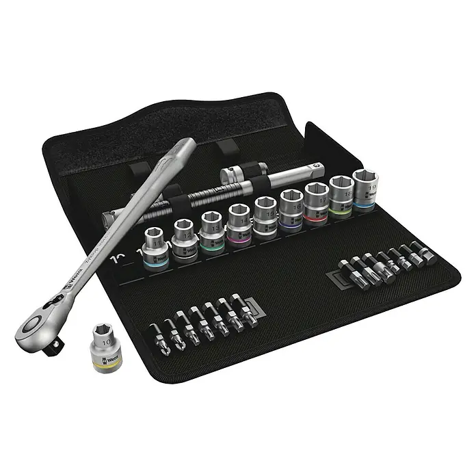 Wera Steckschlüssel-Satz 8100 SC 8 - 28 -tlg., ½″ - Vorderansicht