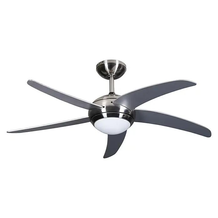 Arte confort Ventilador de techo Tahiti - Diámetro: 132 cm, Plateado, 65 W, AC