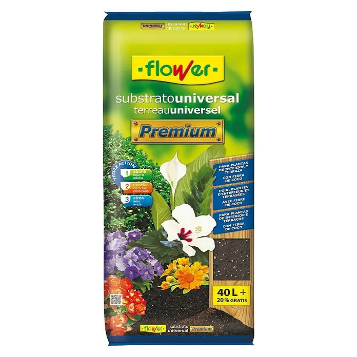 Flower Sustrato para plantas de interior Premium - 48 l