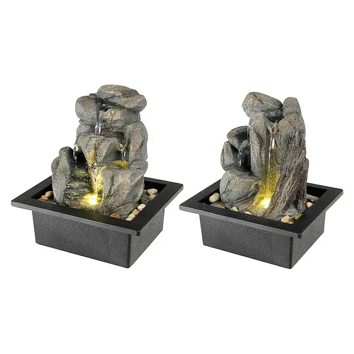 Fuente LED Padua - Gris, L x An x Al: 17,5 x 20,5 x 24 cm, Fuente LED