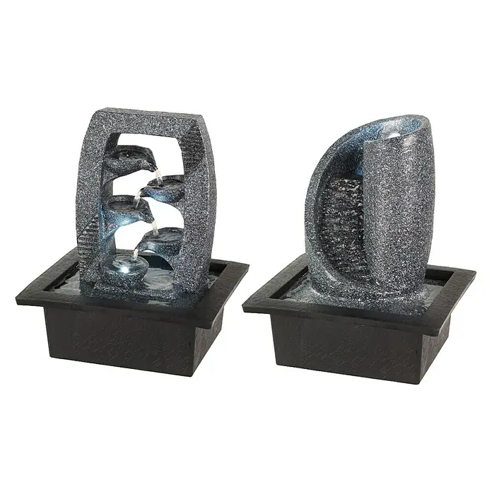 Fuente LED Caorle - Gris, L x An x Al: 17,5 x 20,5 x 25 cm, Fuente LED