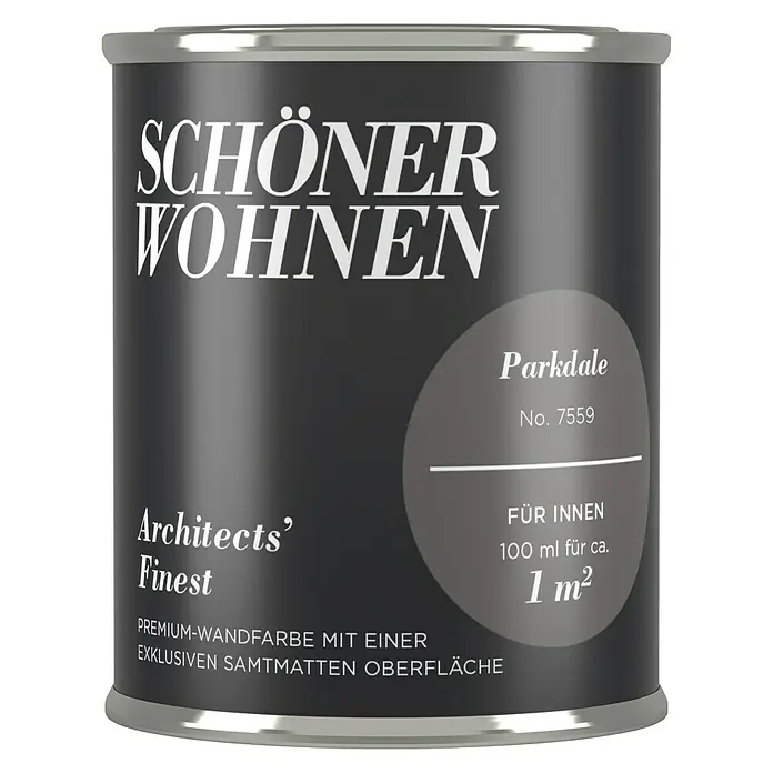 SCHÖNER WOHNEN-Farbe Wandfarbe Architects' Finest - No. 7559 - Parkdale, 100 ml, Matt - Vorderansicht