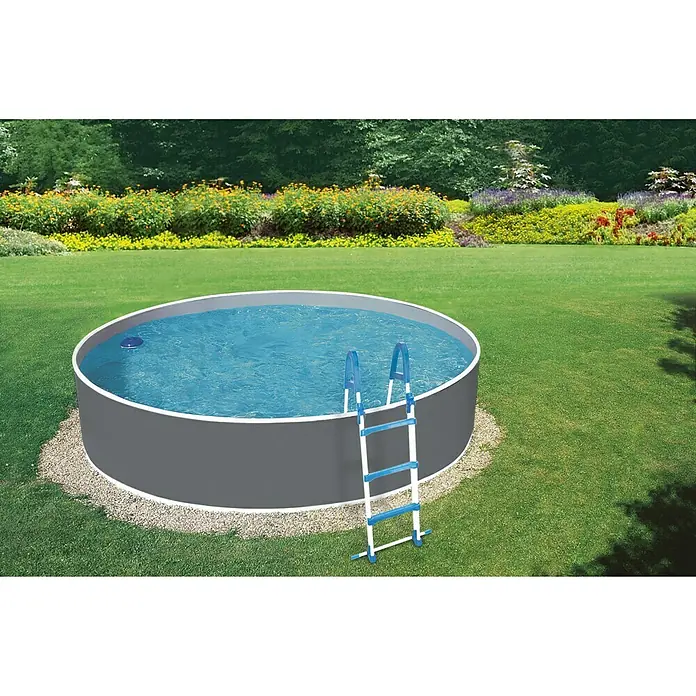 myPool Pool-Komplettset Splash - Ø x H: 360 x 110 cm, 10.000 l, Grau, 8 -tlg.