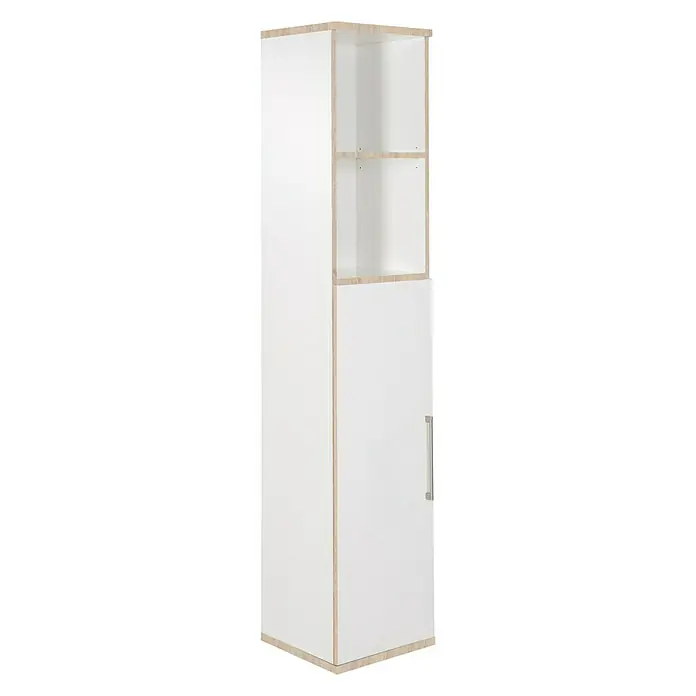 Phönix Chicago Regal - L x B x H: 40 x 40 x 196 cm, Weiß/Eiche Sand, Traglast: 5 kg/Boden - Anwendungsbeispiel