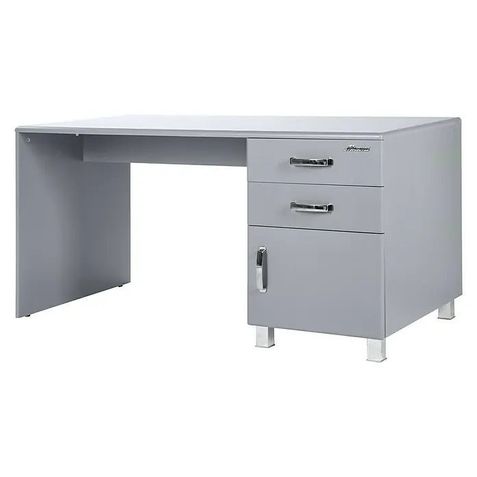 Phönix Miami Schreibtisch - L x B x H: 150 x 70 x 74 cm, Grau - Vorderansicht