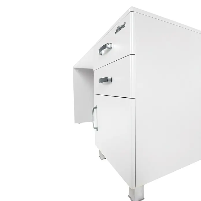 Phönix Miami Schreibtisch - L x B x H: 150 x 70 x 74 cm, Weiß - Detailaufnahme