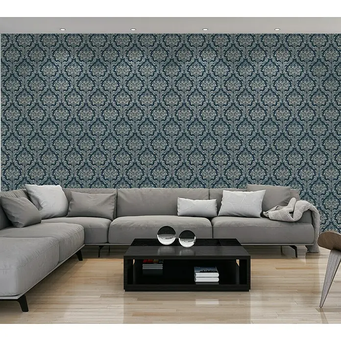 AS Creation Vliestapete Paradise Garden - Blau, Ornament, 10,05 x 0,53 m - Stimmungsaufnahme