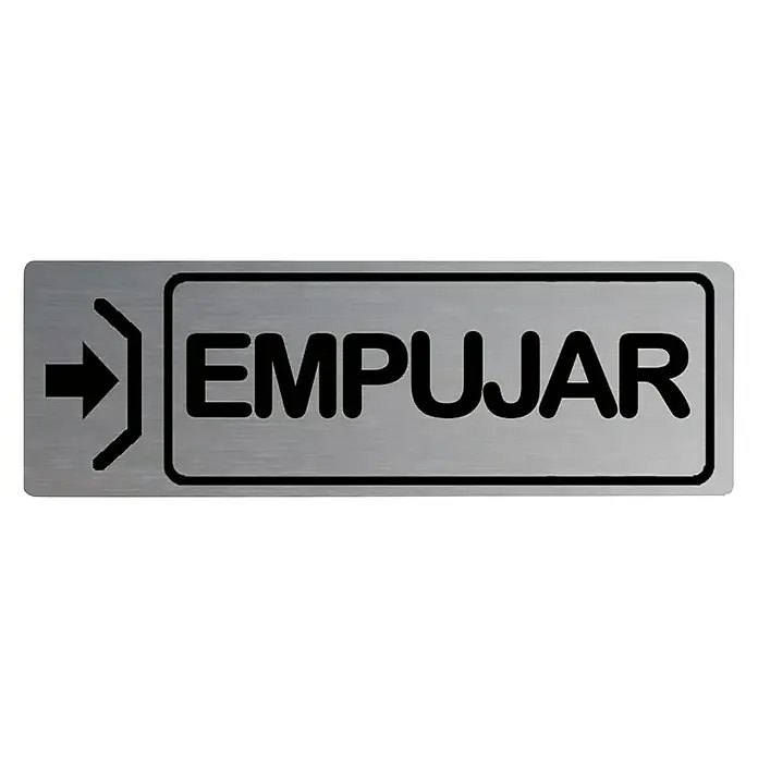 Rótulo - Plateado/Negro, Empujar