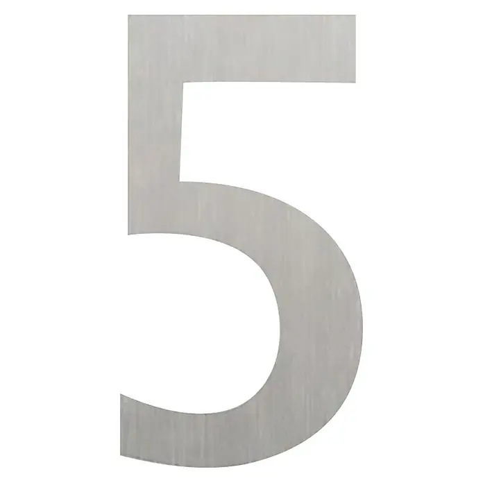 Etiqueta adhesiva troquelada 10 cm - 5, Plástico, Plateado, Autoadhesivo