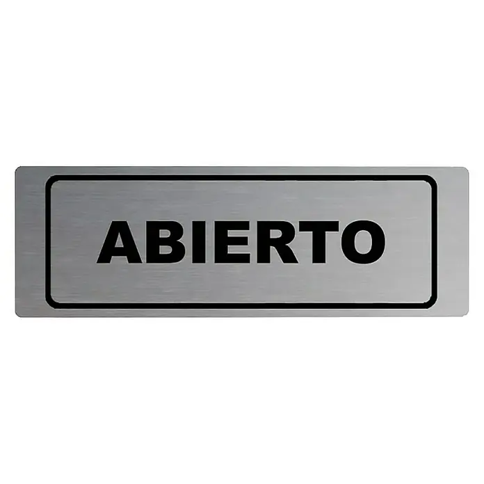 Rótulo - Plateado/Negro, Abierto